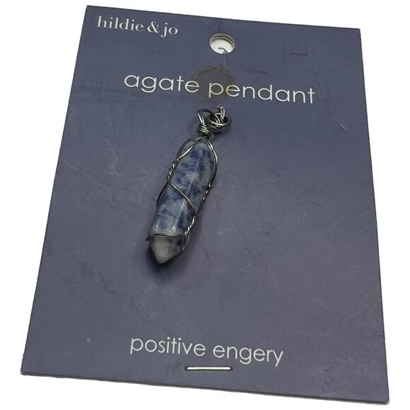 Agate Pendant - New & Unused, Natural Stone Necklace - Picture 3 of 8